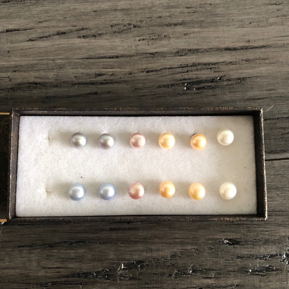 Pearl Earring Set 6 Pair BOGO